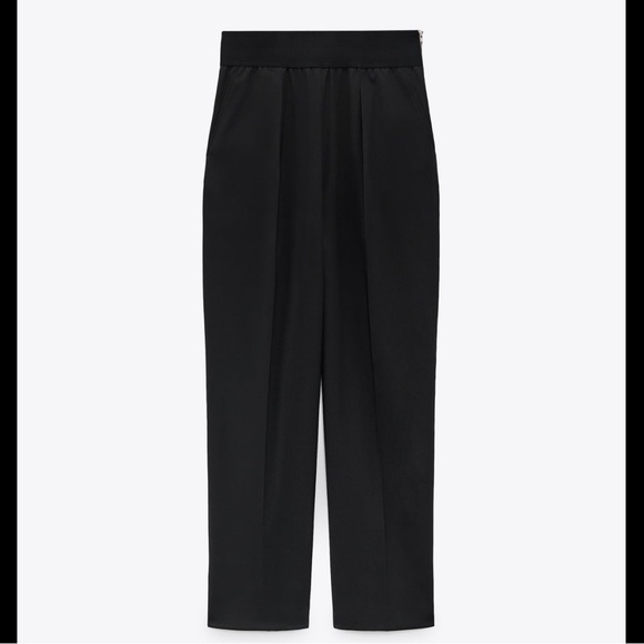 ZARA ZIPPERED PLEATED PANTS - Picture 8 of 8